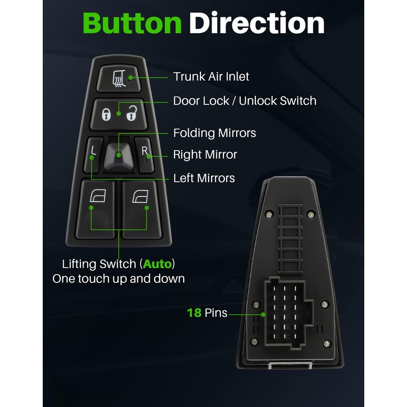 Dacall Power Window Switch Fits for Volvo VAH (2011-2015), VHD