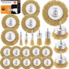 Wire Wheel Brush Cup Brushes Set,23 Pack Steel Wire Brush