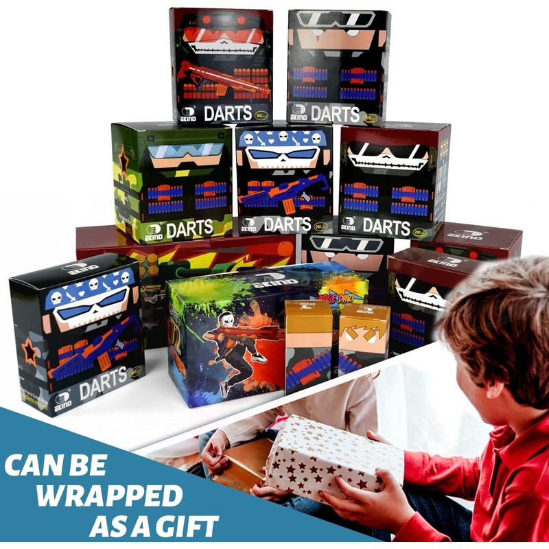 EKIND 100 Pcs Blue Nerf Compatible Darts Premium Quality Soft