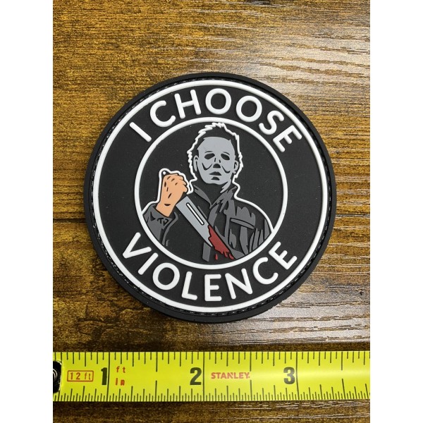 I Choose Violence Halloween Micheal Myers PVC Tactical Morale HOOK-3D