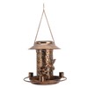 Solar Bird Feeder for Outdoors Hanging IP65 Waterproof Warm Light