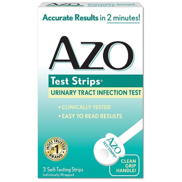 AZO Urinary Tract Infection Test Strips 3 Strips Per Box (2 Boxes)