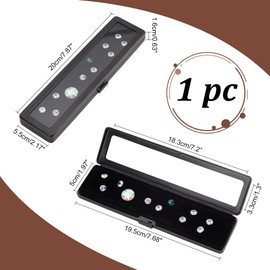 PH PandaHall Diamond Display Boxes Gem Container Holder Gemstone Jewelry Box Show Case Storage Box Holder with Lids and Velvet for Gems Jewelry Displaying and Gift Packing 7.8x2.1 inch
