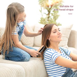 3Pcs Hair Brush Mini Boar Bristle Hairbrush for Thick Curly Thin Long Short Wet or Dry Hair , Pocket Travel Small Paddle Hair Brush for Men Women Kids Detangle Massage Add Shine