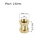 sourcing map M3 x 6mm(L) x 5mm(OD) Female Thread Brass