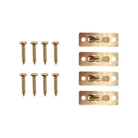 Amazing Drapery Hardware Curtain Rod Brass Brackets with Screws, 2 Pairs (4 Pieces) - Ideal for Swivel End Sash Curtain Rods - Easy to Install Curtain Rod Holders for Doors, Windows, and Sidelights