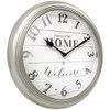 Presentime & Co. 12.6" Illuminated Farmhouse Wall Clock, Silent Battery