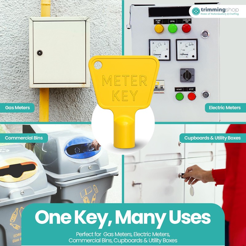 Trimming Shop 2 x Plastic Utility Meter Box Key –