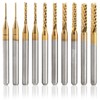 End Mill Set, 10PCS Router Milling Bit High Strength Carbide