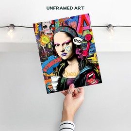 Modern Bathroom Decor - Cool Bathroom Decor, Style of Andy Warhol Wall Art, Mona Lisa Graffiti Wall Decor, Pop art Decor, 60s Wall Art, Cool Room Decor, Retro Decor, Funny Bathroom Decor, Urban Art