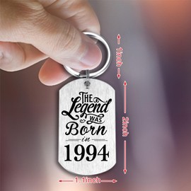 Yobent 31st Birthday Gifts for Him Men 1994, Happy 31st Birthday Keychain, 31 Year Old Bday Gifts for Her Women, The Legend was Born in 1994