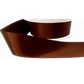Double Sided Satin Ribbon Size 15mm x 10 Meters, Many Colours, Wedding Favours Decorative Easter Christmas (Brown)