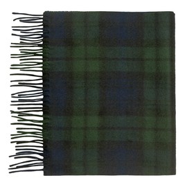 Oxfords Cashmere 100% Cashmere Scarf, Black (Black Watch)