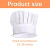 Chef Hat for Adult, Adjustable Elastic Poly-Cotton Kitchen Cooking Cap