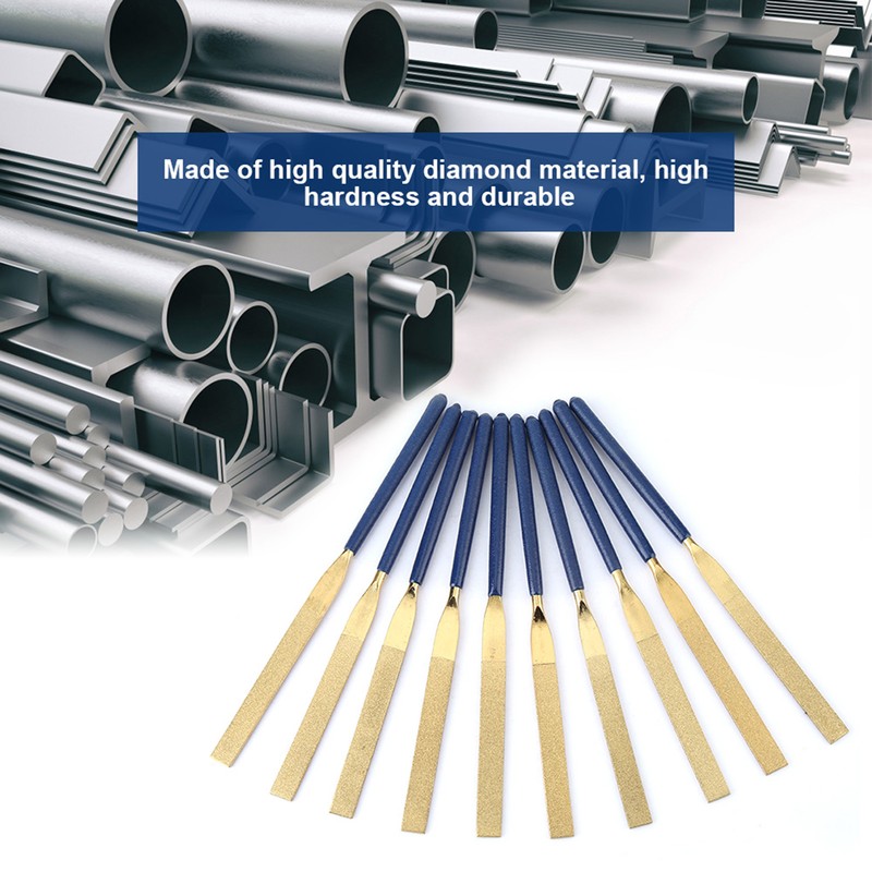 10Pcs High Wear resistant Diamond Flat Files Jewelry Repair Tool