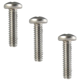 1/4-28 x 5/8" Pan Head Machine Screws, Full Thread, Phillips Drive, Stainless Steel 18-8, Bright Finish, Machine Thread, Quantity 25 Pieces by Fastenere