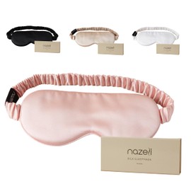 Nazeli Silk Sleep Mask 30 Momme and 100% Silk Filling (Pink)