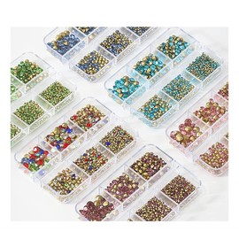 Rhinestones 1060PCS in 6 Sizes Nail Gems, Crystal Red Rhinestones Nail Art Gems, Nail Rhinestones for Nails, Makeup, Craft by DELAYNOMORE77