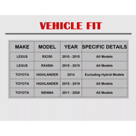 AutopartsMAXonine Front Rear Brake Discs Rotors & Ceramic Pads Brakes for Sienna Highlander RX350