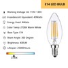 Sunaiony E14 Light Bulb 40 Watt Equivalent Dimmable Candle Bulb