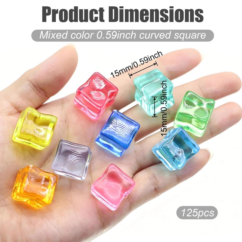 Transparent Acrylic Imitation Ice Cube Decoration, Table Vase Filler, DIY
