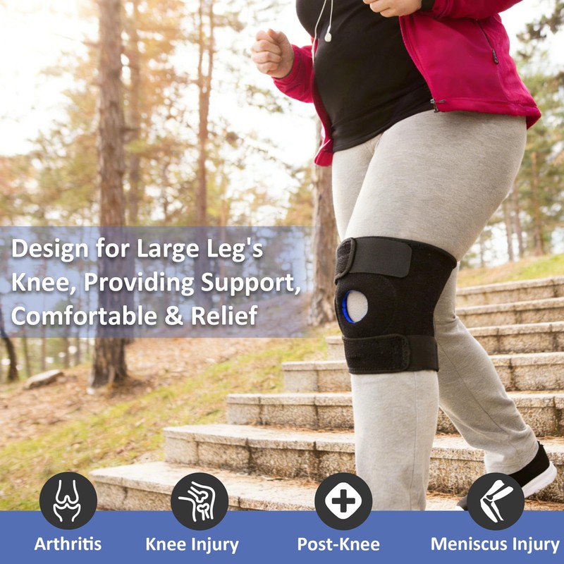 GenetGo Plus Size Knee Brace for Obese Women & Men