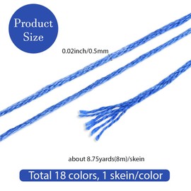 CABODYALS 18 Skeins 6 Strands Colorful Variegated Embroidery Floss Rainbow Color Gradient Cross Stitch Thread Friendship Bracelets Yarn Threads String Bulk for Hand Sewing Jewelry Crafts Bracelet DIY