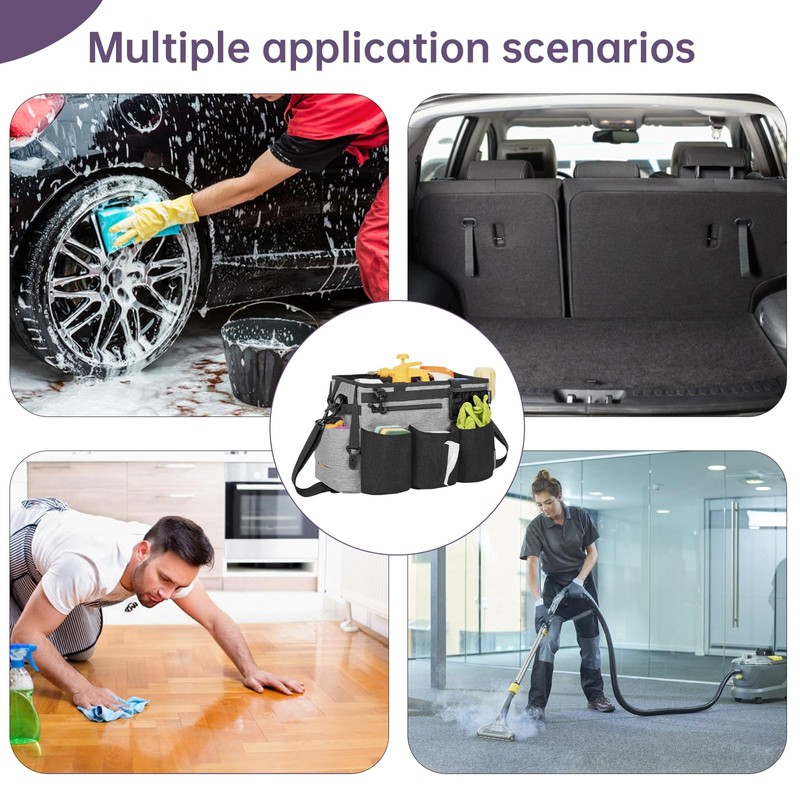 IBVIVIC Wearable Cleaning Caddy Bag for Cleaning Supplies,Large Capacity Cleaning