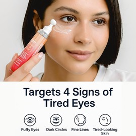 WONDER FAMILY Crema Para Ojos Con Cafeína – Rodillo Para Ojos Hinchados Y Ojeras Crema Para Bolsas Y Ojeras – Sérum De Café Ácido Hialurónico Y Niacinamida – Rodillo Desinflamante Facial