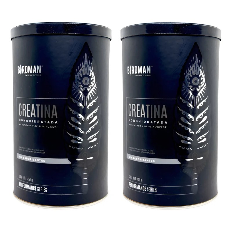 Creatina Monohidratada Pura 2 Botes De 450g 180 Serv Birdman