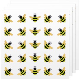 4 Sheets Bee Dimensional Stickers 3D Bee Glitter Stickers Tiny Bee Self-Adhesive Stickers Honey Bee Flatback Embellishment for DIY Spring Summer Craft Decoration Card Scrapbooking Ornament