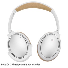 YOCOWOCO Upgraded Wireless Bluetooth 5.0 Adapter for Bose QuietComfort QC 25 with aptX/Mic/Volume Control, White