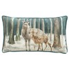 Evans Lichfield Stag Scene Cushion Cover, Teal, 30 x 50cm