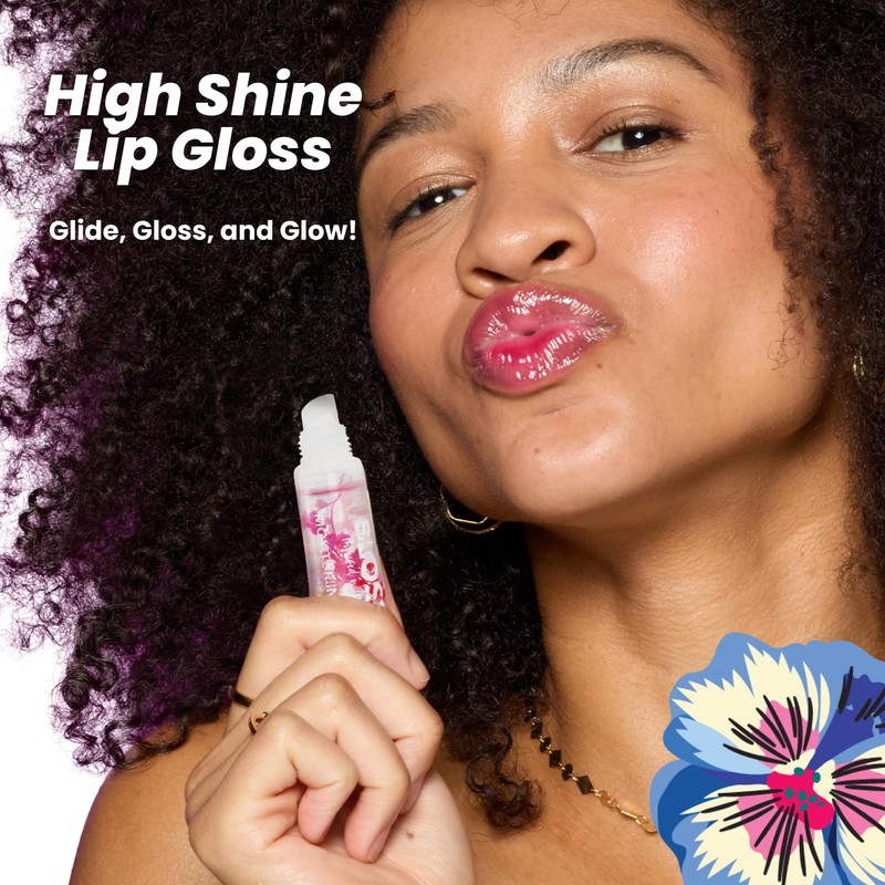 Blossom Lip Gloss Tubes, Cherry Scented Thick Clear High Shine