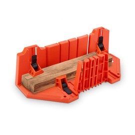 Mitre Box Made of Plastic, Mitre Box with Saw Compartment, Mitre Gauge Cutting Tool, for Cutting Angle 0° 22.5° 45° 90°, for Architectural Work and Craftsmen