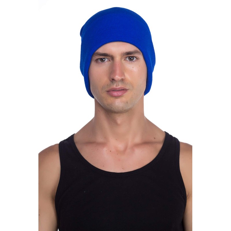 Nivel Superior Cuffed Unisex Plain Cráneo Beanie Toboggan Tejer Sombrero/Cap,