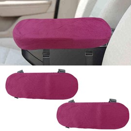 BDZMC 2PCS Car Seat Armrest Covers, Soft & Comfortable Office Chair Arm Pad, Anti-Scratch Car Armrest Cushion, Universal Car Armrest Pillow Protector Cover for Most Cars (Purple)