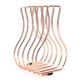 Wrought Iron Bookshelf Practical Retractable Metal Wine Bottle Desk Book Storage RackRose Gold