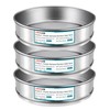 3 Pack 304 Stainless Steel Mesh Lab Sieves, 200mesh 0.075mm,