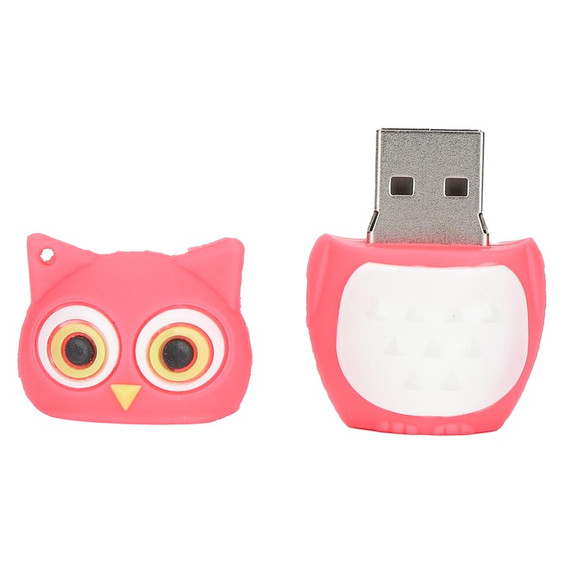 Cartoon U Disk Pink Owl Appearance High Speed Bulk Storage