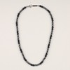 GAVU Men's Simple Crystal Necklace, Stone, Hematite mats onyx Hematite
