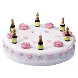 Staedter 6 Piece Champagne Bottle Shape Candles, Parafin/Wax Green, 30 x 30 x 30 cm