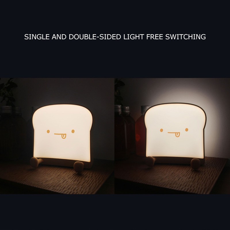 Bread Night Light with USB Charging and Timer Cute Bedroom