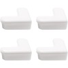 4Pcs White PVC Desk Edge Bumpers Adhesive Furniture Corner Protectors