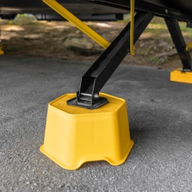 Camco Stabilizer RV Jack Support | Features 7” of Lift & Extra Stability for Camper Jacks | Rated for 6,000 lbs & Works w/ 10” Round Jack Pads | Nested Design for RV Storage and Organization (44421)