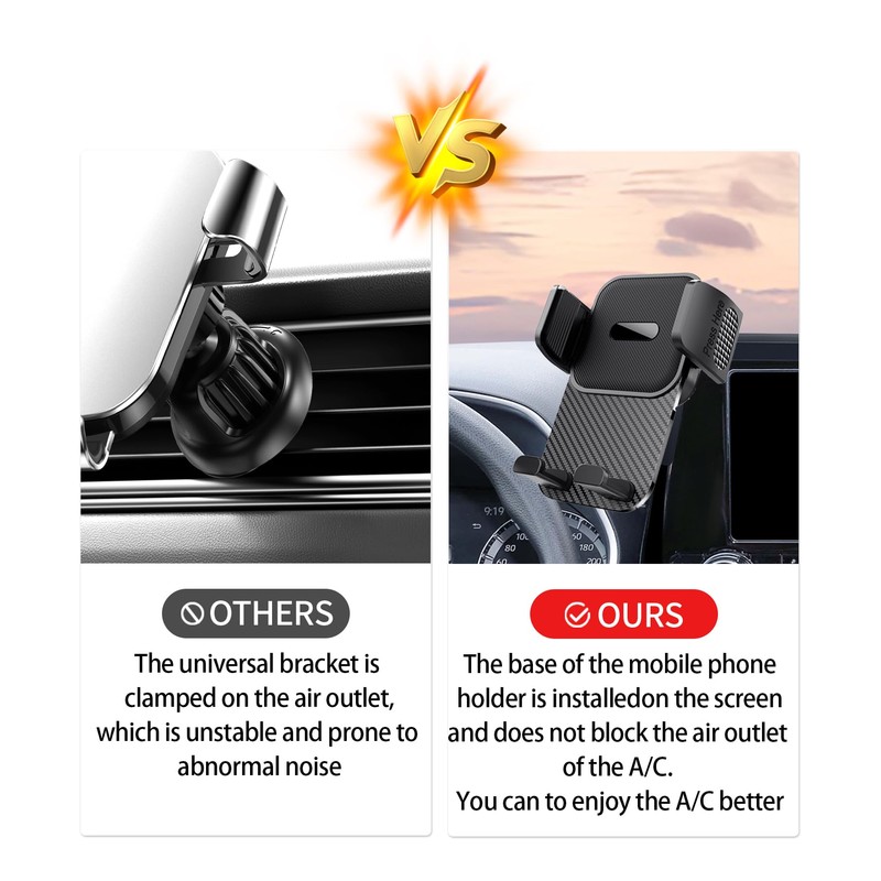LAUFITMT Car Phone Holder for Toyota Highlander 2020-2025 Accessories 8
