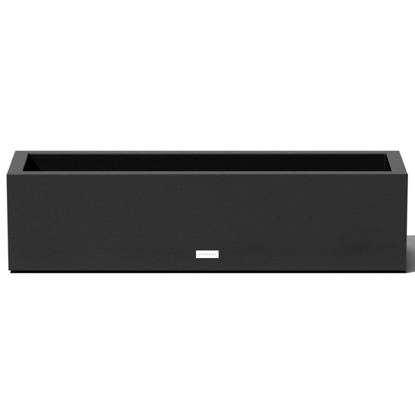 Veradek Block Series Window Box Planter - Rectangular Flower Pot for Indoor or Outdoor Window Sill/Balcony | All-Weather Use with Drainage Holes | Modern Décor for Succulents, Herbs, Small Plants