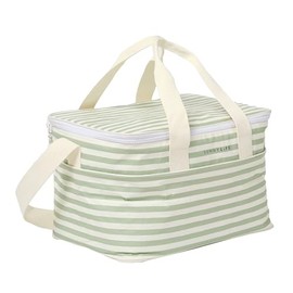 Sage Stripe Cooler Bag | La Palma