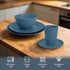 BUSOKIP Wheat Straw Dishes Set 40 PCS, Unbreakable Dinnerware Set