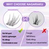NAGARAKU Selfgrafting Segmented False Eyelashes, DIY Eyelashes, Triple Fish Tail